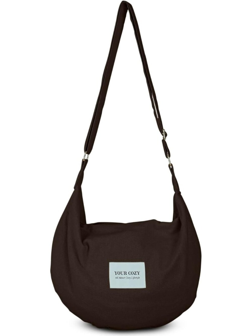 Crescent Crossbody Bag for Women Boho Sling Purse with Zipper Lightweight Hobo M